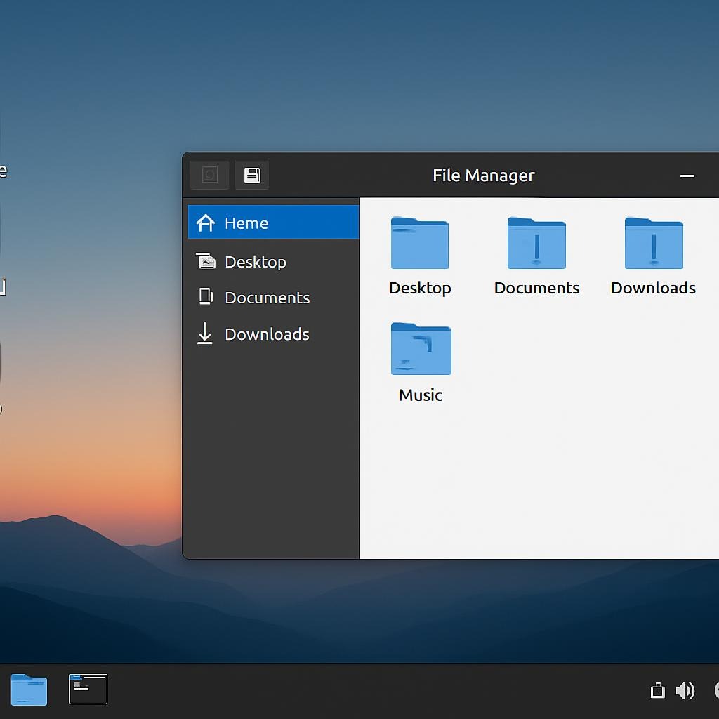 An image showing the familiarity of the Linux desktop